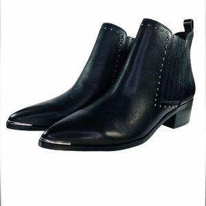 Marc Fisher Yami ankle bootie in black leather